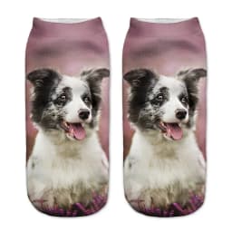 Hot Sale 3D Digital Printed Chow Dog Women Socks Unisex Fashion Cute Short Sock Women Low Anklet Print Cute Dog Sock 2022