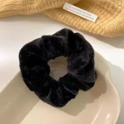 2024 Autumn Winter New Sweet Plush Soft Girls' Women Pompom Hair Ties Elastic Hair Band Ropes Accessories Headwear