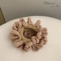 2024 Autumn Winter New Sweet Plush Soft Girls' Women Pompom Hair Ties Elastic Hair Band Ropes Accessories Headwear