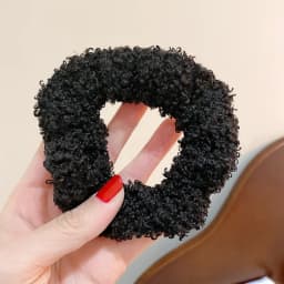 2024 Autumn Winter New Sweet Plush Soft Girls' Women Pompom Hair Ties Elastic Hair Band Ropes Accessories Headwear