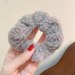 2024 Autumn Winter New Sweet Plush Soft Girls' Women Pompom Hair Ties Elastic Hair Band Ropes Accessories Headwear