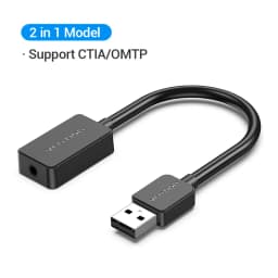 Vention Sound Card USB to 3.5mm Audio Interface Adapter External Sound Card for PC Laptop PS4 Headset Microphone USB Sound Card
