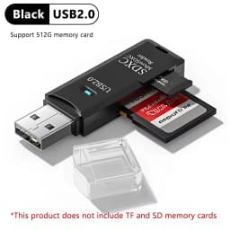 2 in 1 USB 3.0 Card Reader Micro TF SD Card Reader USB Adapter High Speed Card Reader TF Memory Card For PC Laptop Accessories