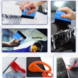 Car Vinyl Wrap Tool Kits Covering Vinyl Spatula Foiling Set Scraper for Window Tint Wrapping Squeegee Tools Car Accessories