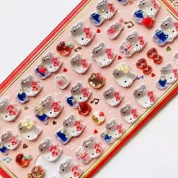 Hello Kitty 3D Hollow Bubble Relief Sticker Sanrio Kawaii DIY Reward Sticker Cute Sticker for Kids Gift