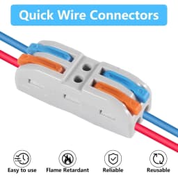 5/10/20PCS Lever Wire Connectors, 2/3Ports Quick Wire Connectors, Electrical Lever Wire Connectors Push-in Conductor Terminal