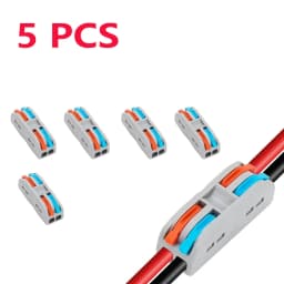5/10/20PCS Lever Wire Connectors, 2/3Ports Quick Wire Connectors, Electrical Lever Wire Connectors Push-in Conductor Terminal