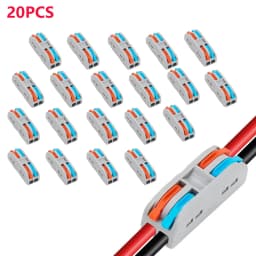 5/10/20PCS Lever Wire Connectors, 2/3Ports Quick Wire Connectors, Electrical Lever Wire Connectors Push-in Conductor Terminal