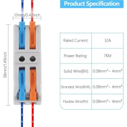 5/10/20PCS Lever Wire Connectors, 2/3Ports Quick Wire Connectors, Electrical Lever Wire Connectors Push-in Conductor Terminal