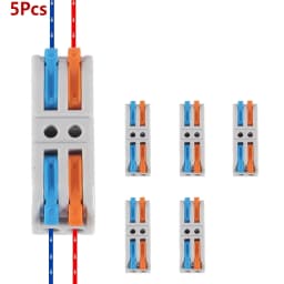 5/10/20PCS Lever Wire Connectors, 2/3Ports Quick Wire Connectors, Electrical Lever Wire Connectors Push-in Conductor Terminal