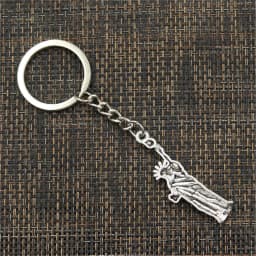 New Fashion Men 30mm Keychain DIY Metal Holder Chain Vintage Statue Of Liberty New York 49x14mm Silver Color Pendant Gift