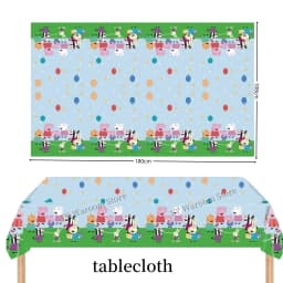Pink Pig Birthday Party Decoration Disposable Tableware Tablecloth Plate Cup Napkin Bags Baby Shower Pig Famliy Party Favors
