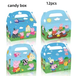 Pink Pig Birthday Party Decoration Disposable Tableware Tablecloth Plate Cup Napkin Bags Baby Shower Pig Famliy Party Favors