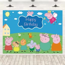 Pink Pig Birthday Party Decoration Disposable Tableware Tablecloth Plate Cup Napkin Bags Baby Shower Pig Famliy Party Favors