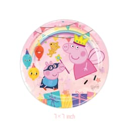 Pink Pig Birthday Party Decoration Disposable Tableware Tablecloth Plate Cup Napkin Bags Baby Shower Pig Famliy Party Favors