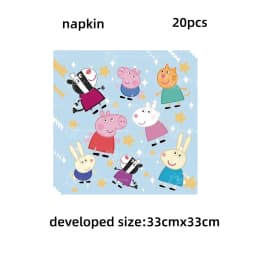 Pink Pig Birthday Party Decoration Disposable Tableware Tablecloth Plate Cup Napkin Bags Baby Shower Pig Famliy Party Favors