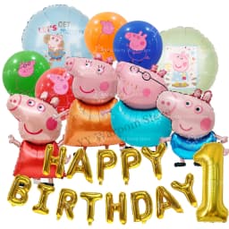 Pink Pig Birthday Party Decoration Disposable Tableware Tablecloth Plate Cup Napkin Bags Baby Shower Pig Famliy Party Favors