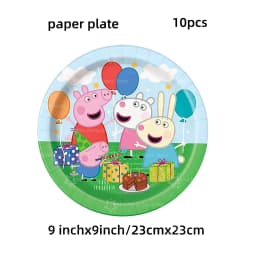 Pink Pig Birthday Party Decoration Disposable Tableware Tablecloth Plate Cup Napkin Bags Baby Shower Pig Famliy Party Favors