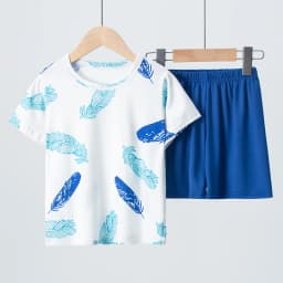 2-Piece Children's Summer Cute cartoon Printed Short-Sleeved Shorts Set for Boys and Girls Casual and Comfortable T-Shirt Shorts