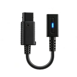 12cm Type C 36W PD Charging Cable for NGC GameCube Console USB C Power Supply Cord (with Blue LED Indicator Light)
