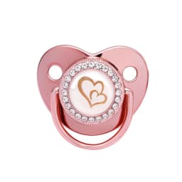 Luxury Newborn Baby Pacifier Baby Rhinestone Crown Pacifier Infant Teether Silicone Pacifier Holder Dummy Baby Shower Gift