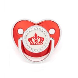 Luxury Newborn Baby Pacifier Baby Rhinestone Crown Pacifier Infant Teether Silicone Pacifier Holder Dummy Baby Shower Gift