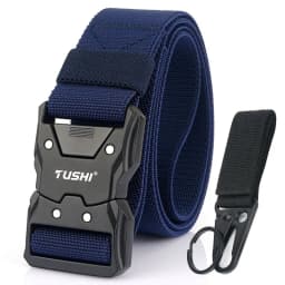 VATLTY New Unisex Elastic Belt Hard Metal Buckle Quick Release Tough Stretch Nylon Men's Military Tactical Belt Casual Waistband