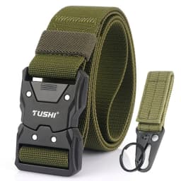 VATLTY New Unisex Elastic Belt Hard Metal Buckle Quick Release Tough Stretch Nylon Men's Military Tactical Belt Casual Waistband