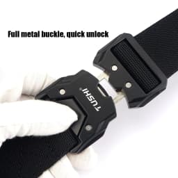 VATLTY New Unisex Elastic Belt Hard Metal Buckle Quick Release Tough Stretch Nylon Men's Military Tactical Belt Casual Waistband