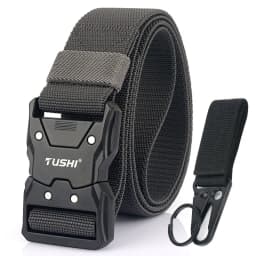 VATLTY New Unisex Elastic Belt Hard Metal Buckle Quick Release Tough Stretch Nylon Men's Military Tactical Belt Casual Waistband