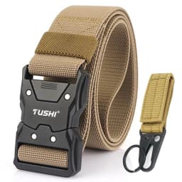 VATLTY New Unisex Elastic Belt Hard Metal Buckle Quick Release Tough Stretch Nylon Men's Military Tactical Belt Casual Waistband