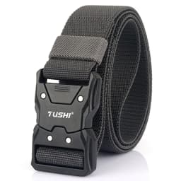 VATLTY New Unisex Elastic Belt Hard Metal Buckle Quick Release Tough Stretch Nylon Men's Military Tactical Belt Casual Waistband