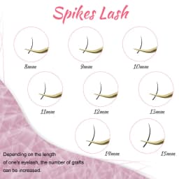 120Fans Premade Spikes Lashes Extensions I Shape Lashes Tary Fluffy Individual Eyelashes 8-18mm All Size Eyelash Vendor
