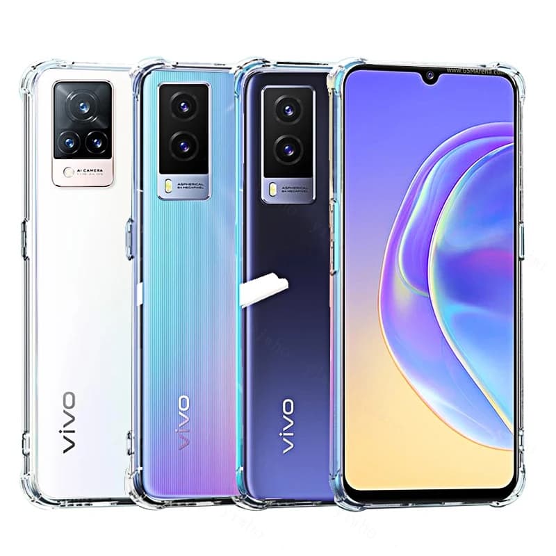 For VIVO V21 V21E 5G Antiskid Silicon Soft Back Cover Case Y72 Y52 5G Y51 Y31 Y70 Y30 Y50 V21 PRO SE Shockproof Protection Cases