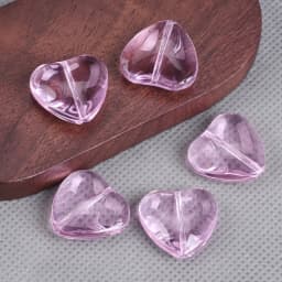 5pcs Red Heart Shape 20mm Glossy Loose Crystal Glass Beads For Jewelry Making DIY Crafts Findings