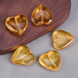 5pcs Red Heart Shape 20mm Glossy Loose Crystal Glass Beads For Jewelry Making DIY Crafts Findings