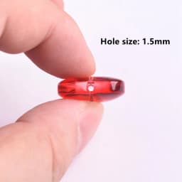 5pcs Red Heart Shape 20mm Glossy Loose Crystal Glass Beads For Jewelry Making DIY Crafts Findings