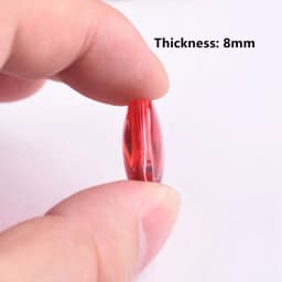 5pcs Red Heart Shape 20mm Glossy Loose Crystal Glass Beads For Jewelry Making DIY Crafts Findings