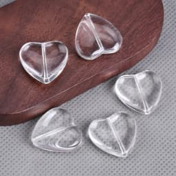 5pcs Red Heart Shape 20mm Glossy Loose Crystal Glass Beads For Jewelry Making DIY Crafts Findings