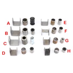 1Set Swing Arm Support Buffer Sleeve With Steel Bushing Hanging Lugs Fit For ATV Scooter UTV Go Kart Quad Bike Buggy Suspension