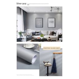 Waterproof Self-Adhesive Bedroom Warm Wallpaper Pure Gray Wall Stickers Student Dormitory Decoration Furniture Renovation Film