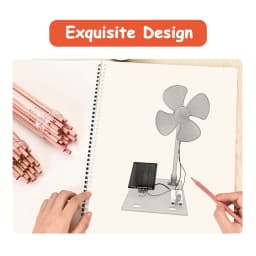 2 in 1 Solar and Wind Energy Powered Fan Model DIY Kit Science Experiment Toys for Children Hand-assembled Education Gift