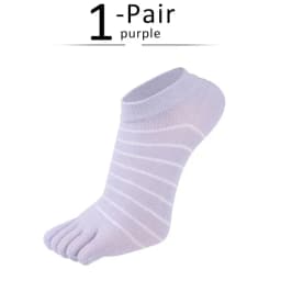 1 Pair Pure Cotton Five Finger Ankle Socks Woman Girl Striped Solid Fashion Cute Harajuku No Show Socks With Toes Hot Sell