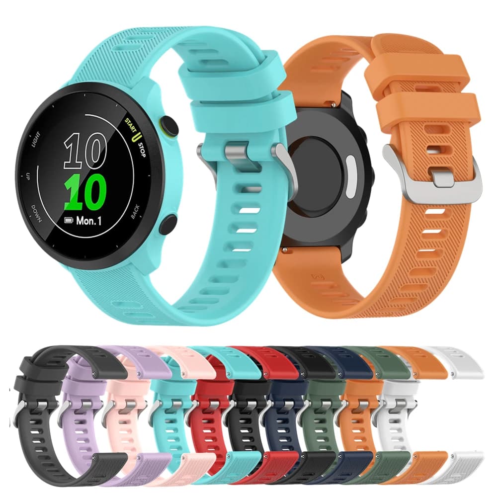 Silicone Strap 20mm for Garmin Forerunner 70 170 55 165 245 645 570 42mm/Venu SQ 2 Plus Correa Bracelet Garmin Active 6 5 Band