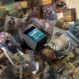 The New 366pcs Of Color Van Gogh Stickers Plant Kraft Paper Diary Aesthetic Collage material Labels Art Supplies Material Paper