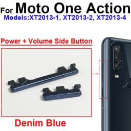 For Motorola MOTO One Action One Hyper One Macro One Fusion Plus On Off Power Button Volume Switch Side Key Parts