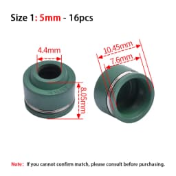 16pc 3.5mm 4mm 4.5mm 5mm 6mm Motorcycle Engine Intake & Exhaust Valve Stem Oil Seal For Honda For Yamaha For Suzuki For Kawasaki
