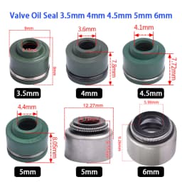 16pc 3.5mm 4mm 4.5mm 5mm 6mm Motorcycle Engine Intake & Exhaust Valve Stem Oil Seal For Honda For Yamaha For Suzuki For Kawasaki