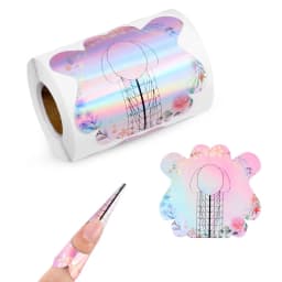 100Pcs Nail Forms For French Nails Tips Extension, UV Gel Building Self Adhesive Paper Molds Stencil