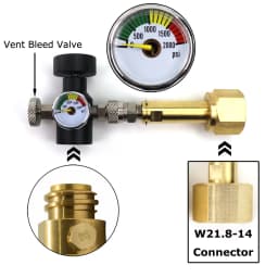New Soda & Stream Co2 Cylinder Tank Refill Adapter Adaptor Filling Station W21.8-14 Or CGA320